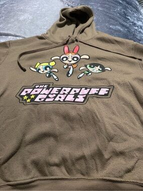 Y2K The Powerpuff Girls Graphic Hoodie - Brown